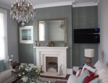 Feature wall paper hanging Cheltenham