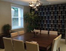 Flock wallpaper featured wall Cheltenham