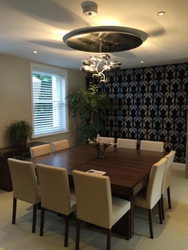 Flock Wallpaper feature wall in a Cheltenhm town house