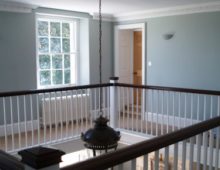 Period property gallery staircase in Painswick Gloucestershire